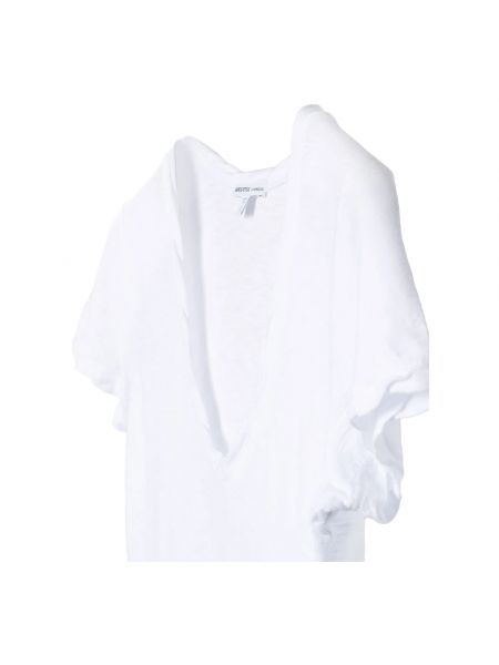 Koszulka z dekoltem w serek James Perse biała