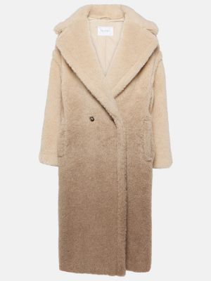 Palton de lână de mătase Max Mara bej