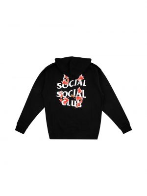 Mikina s kapucí s potiskem Anti Social Social Club černá