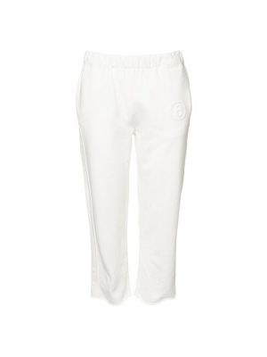 Прямые брюки с карманами Mm6 Maison Margiela белые