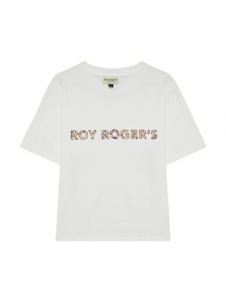 Koszulka w kwiatki Roy Rogers biała