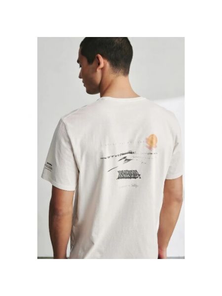 T-shirt aus baumwoll mit rundem ausschnitt ausgestellt Ecoalf weiß