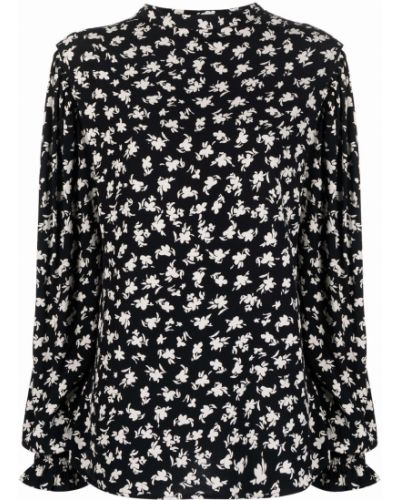 Blusa de flores con estampado Seventy negro