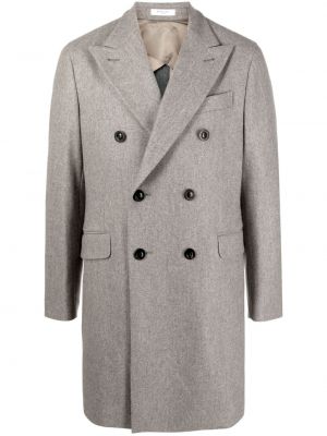Μάλλινο παλτό με κουμπιά Boglioli μπεζ