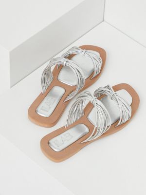 Sandale din piele Answear Lab argintiu