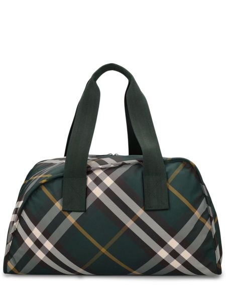 Καρό τσάντα με σχέδιο Burberry πράσινο
