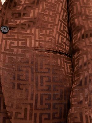 Жаккардовый пиджак Twisted Tailor коричневый