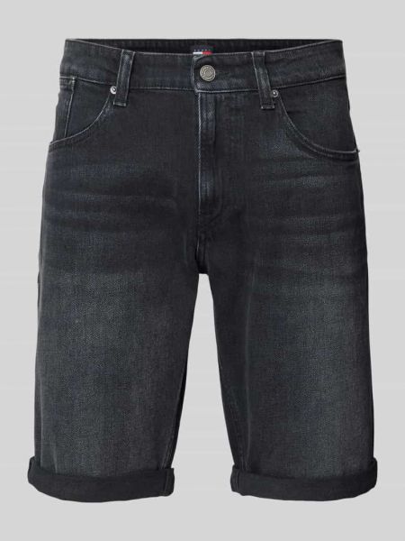 Szorty jeansowe slim fit z kieszeniami Tommy Jeans czarne