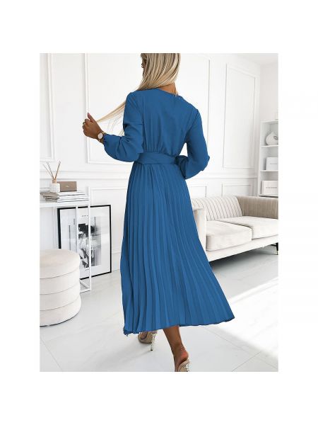 Plisované midi šaty Numoco modré
