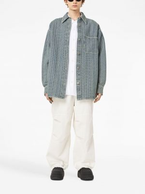 Madala vöökohaga sirged püksid Marc Jacobs valge