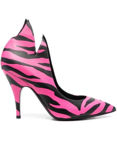 Sebra-trykk trykt pumps Moschino rosa