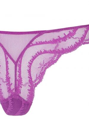 Krajkové kalhotky string Kiki De Montparnasse fialové