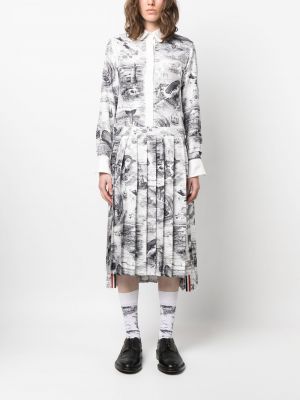 Plisované šaty s potiskem Thom Browne