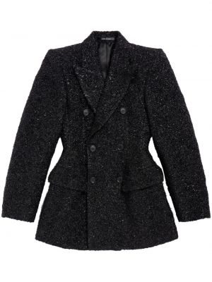 Tweed blazer Balenciaga schwarz