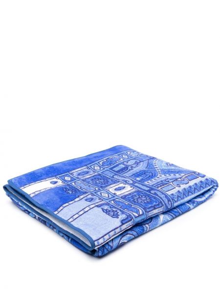 Bademantel aus baumwoll mit print Etro Home blau