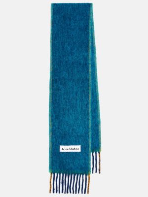 Bufanda de lana de alpaca Acne Studios azul