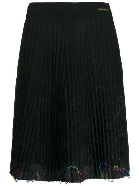 Plisovaná sukně Versace Pre-owned - černá