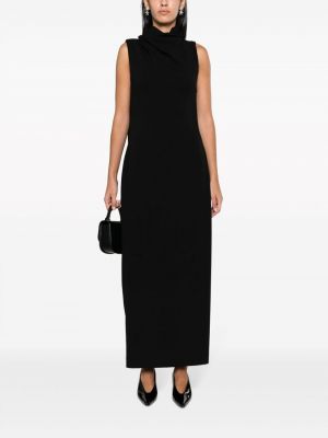 Dlouhé šaty bez rukávů Giorgio Armani černé