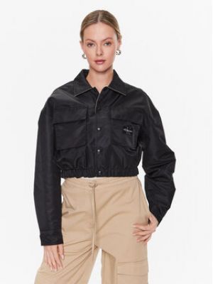 Priliehavá džínsová bunda Calvin Klein béžová