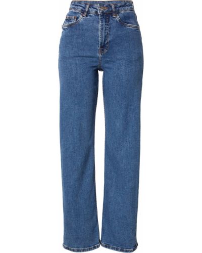 Bavlnené džínsy s vysokým pásom na zips Denim Project - modrá