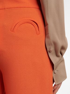 Proste spodnie z wysoką talią Blazã© Milano pomarańczowe