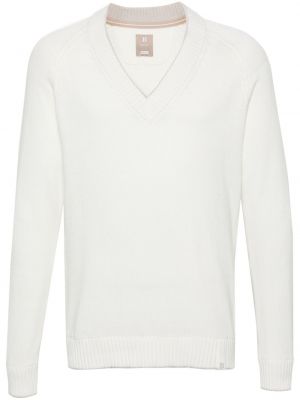 Sweter z dekoltem w serek Boggi Milano biały