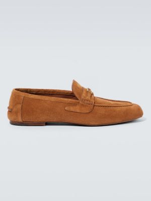 Pantofi loafer din piele de căprioară Gucci negru
