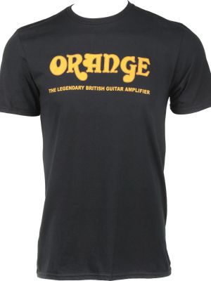 Оранжевая классическая футболка с логотипом — — большой
