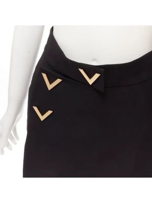 Spódnica wełniana Valentino Vintage czarna
