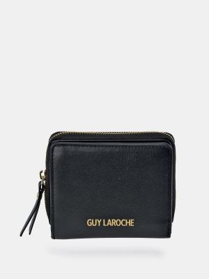 Кожаный кошелек на молнии Guy Laroche черный