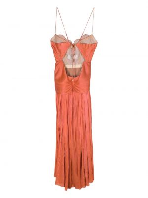 Hedvábné večerní šaty Maria Lucia Hohan oranžové