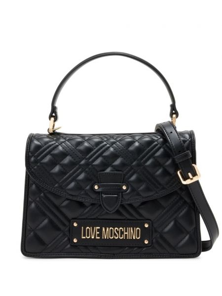 Quiltet taske Love Moschino sort