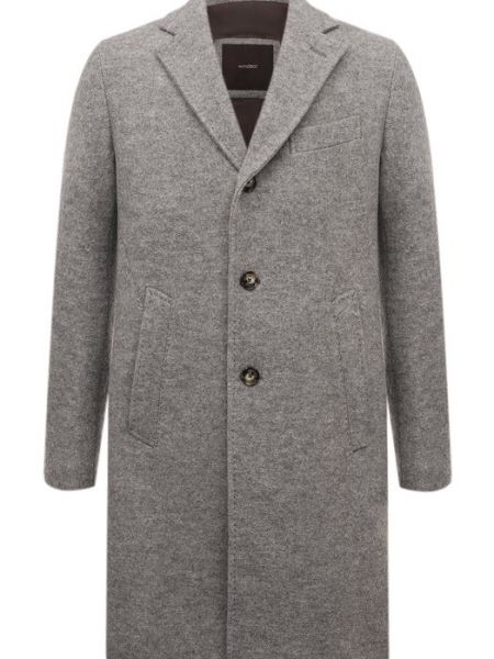 Шерстяное пальто Windsor серое