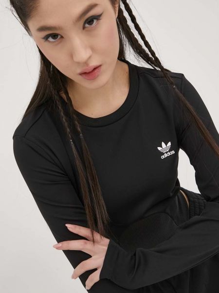 Tričko s dlouhým rukávem s dlouhými rukávy Adidas Originals černé