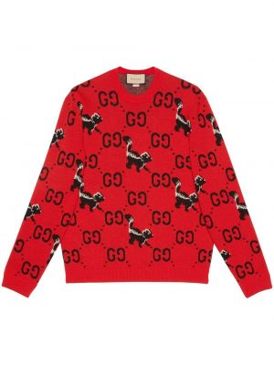 Пуловер Gucci червено