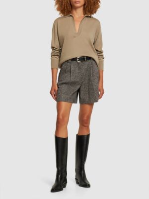 Shorts en laine Blazé Milano gris
