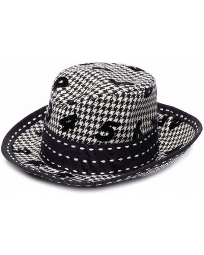 Sombrero de cuero Moschino negro