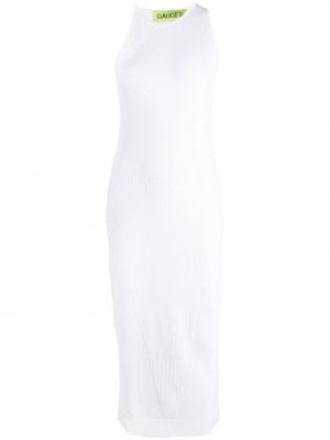 Asymetrické midi šaty Gauge81 bílé