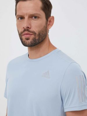 Tričko s potiskem Adidas Performance modré