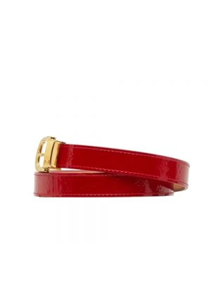 Cinturón de cuero Louis Vuitton Vintage rojo