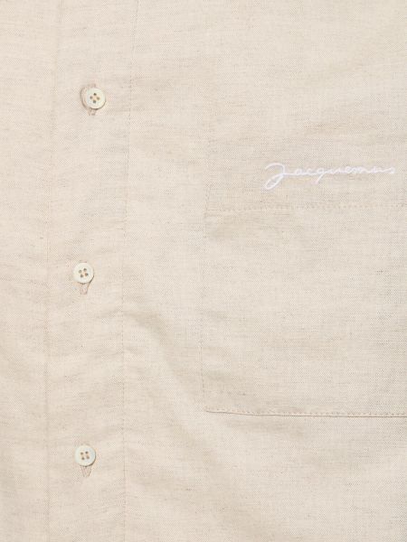 Camicia di cotone Jacquemus beige