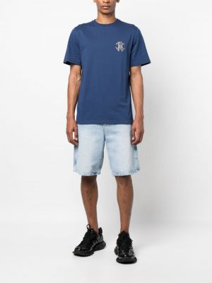 T-shirt mit print Roberto Cavalli blau