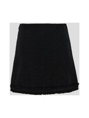 Mini falda de algodón Versace negro