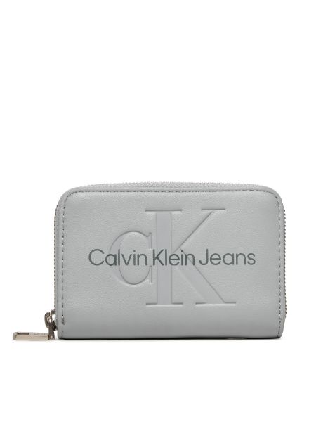 Малък портфейл с цип Calvin Klein Jeans сиво