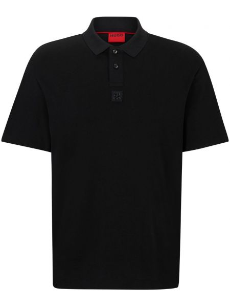 Kokvilnas polo krekls Hugo melns