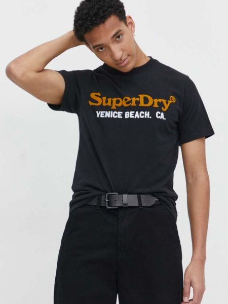 Majica kratki rukavi Superdry crna