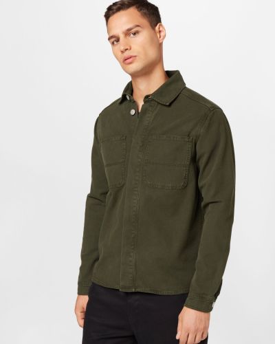 Marškiniai Knowledgecotton Apparel žalia