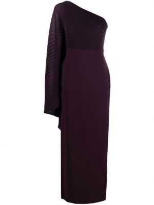Asymetrické dlouhé šaty Solace London fialové