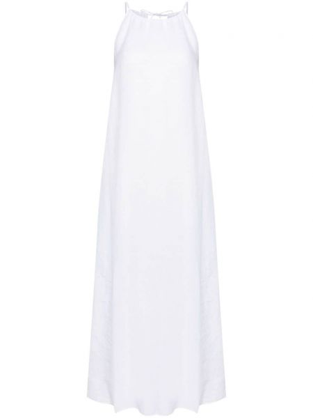 Ленена рокля тип трапец 120% Lino бяло
