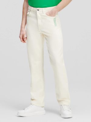 Vlnené džínsy Karl Lagerfeld biela